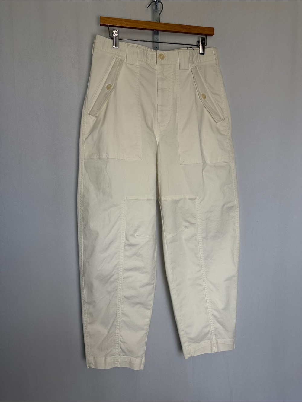 NEW Banana Republic Women's The Barrel Pant Size 6 Cream White - Picture 2 of 15